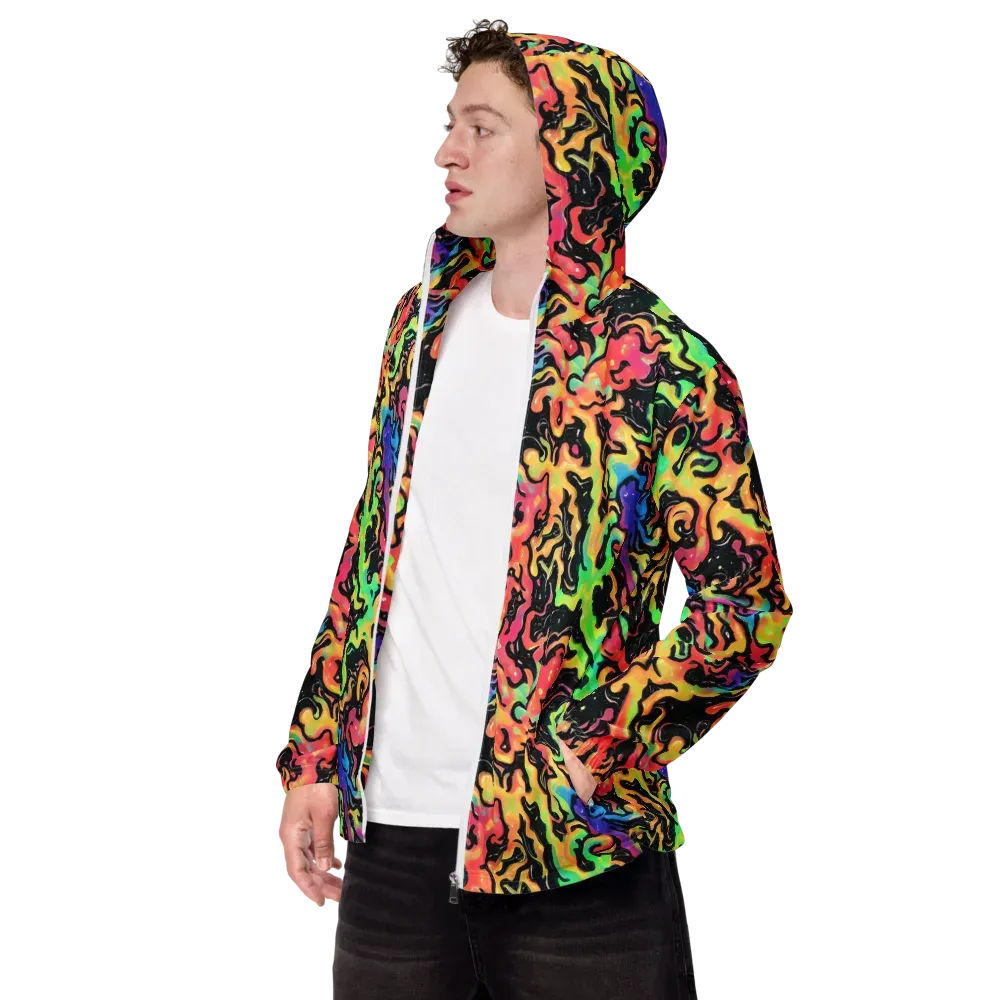 Candy Inferno on Men's Windbreaker — Left Front