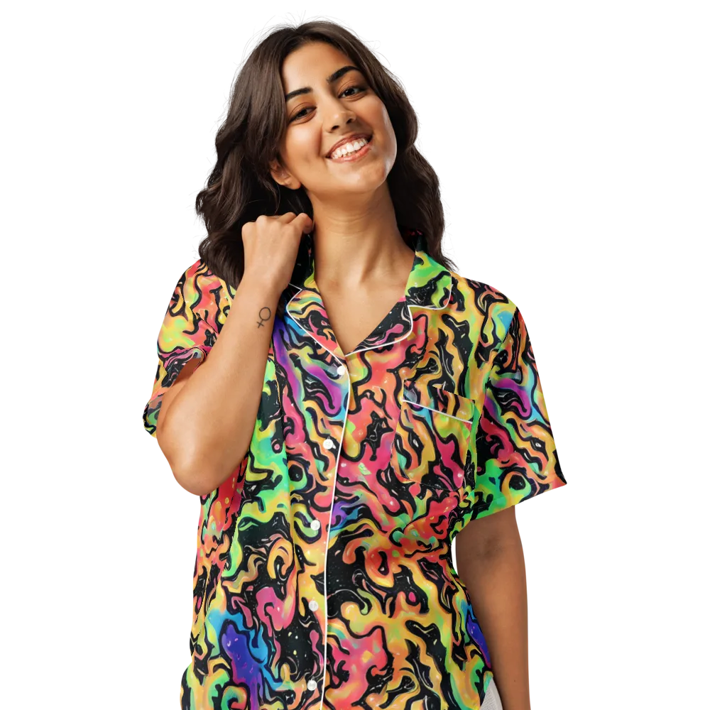 Candy Inferno on Women's Short Sleeve Pajama Top — Front
