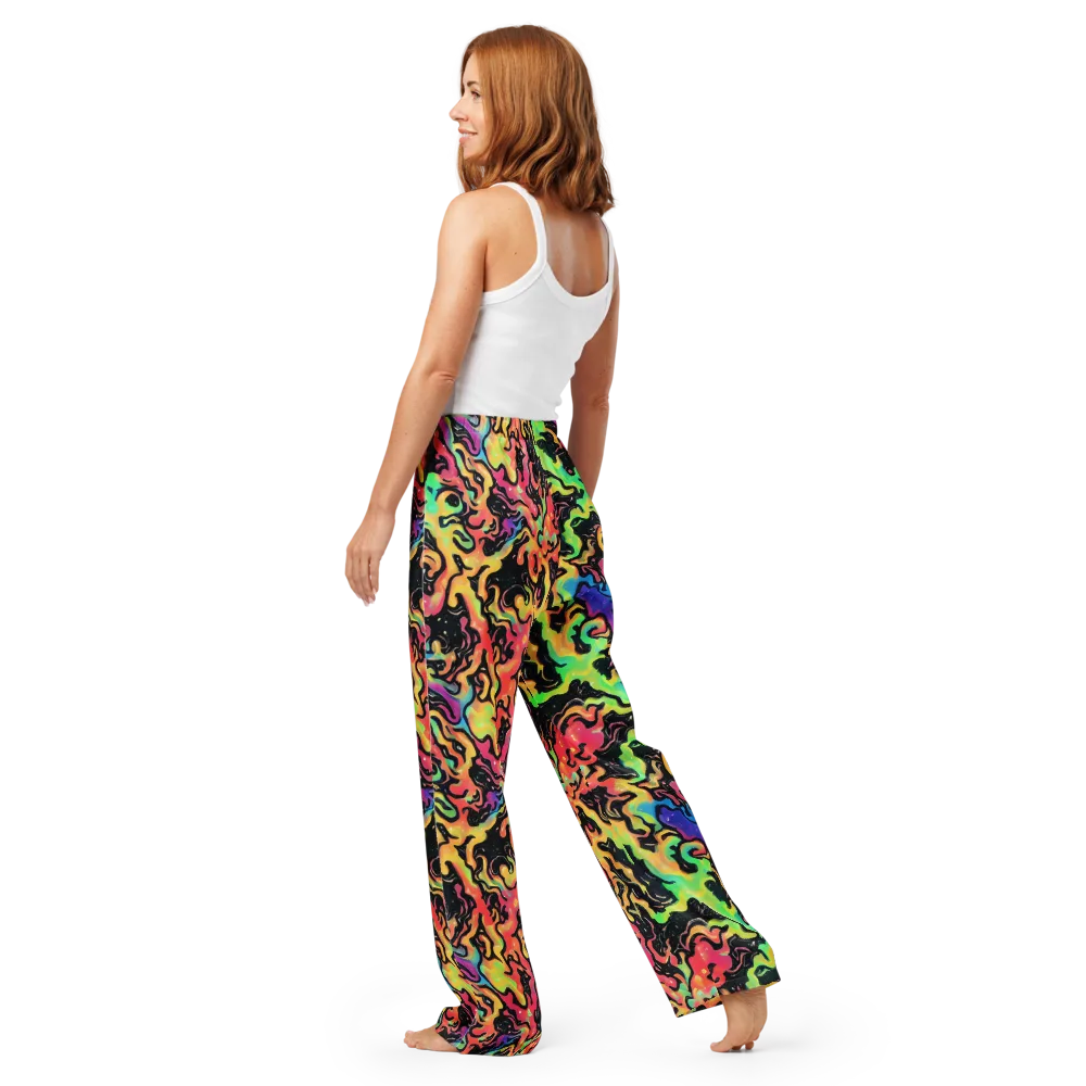 Candy Inferno on Women's Pajama Pants — Back