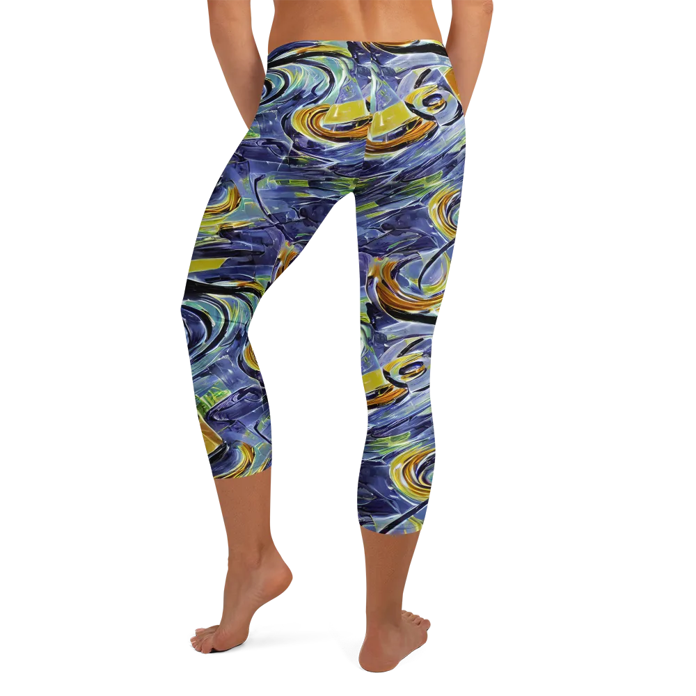 Blue Mercury on Capri Leggings — Back