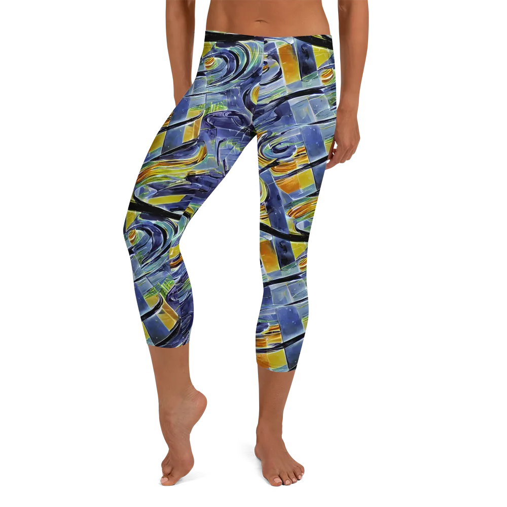 Blue Mercury on Capri Leggings — Front