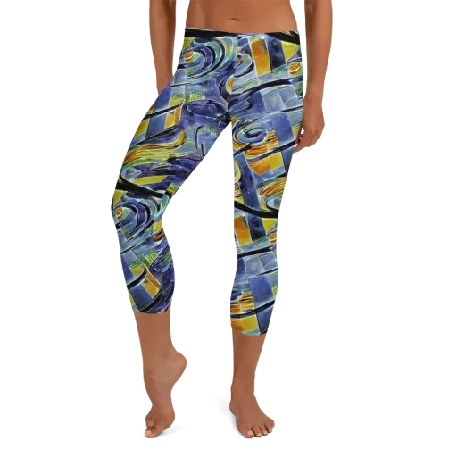 Blue Mercury on a Capri Leggings