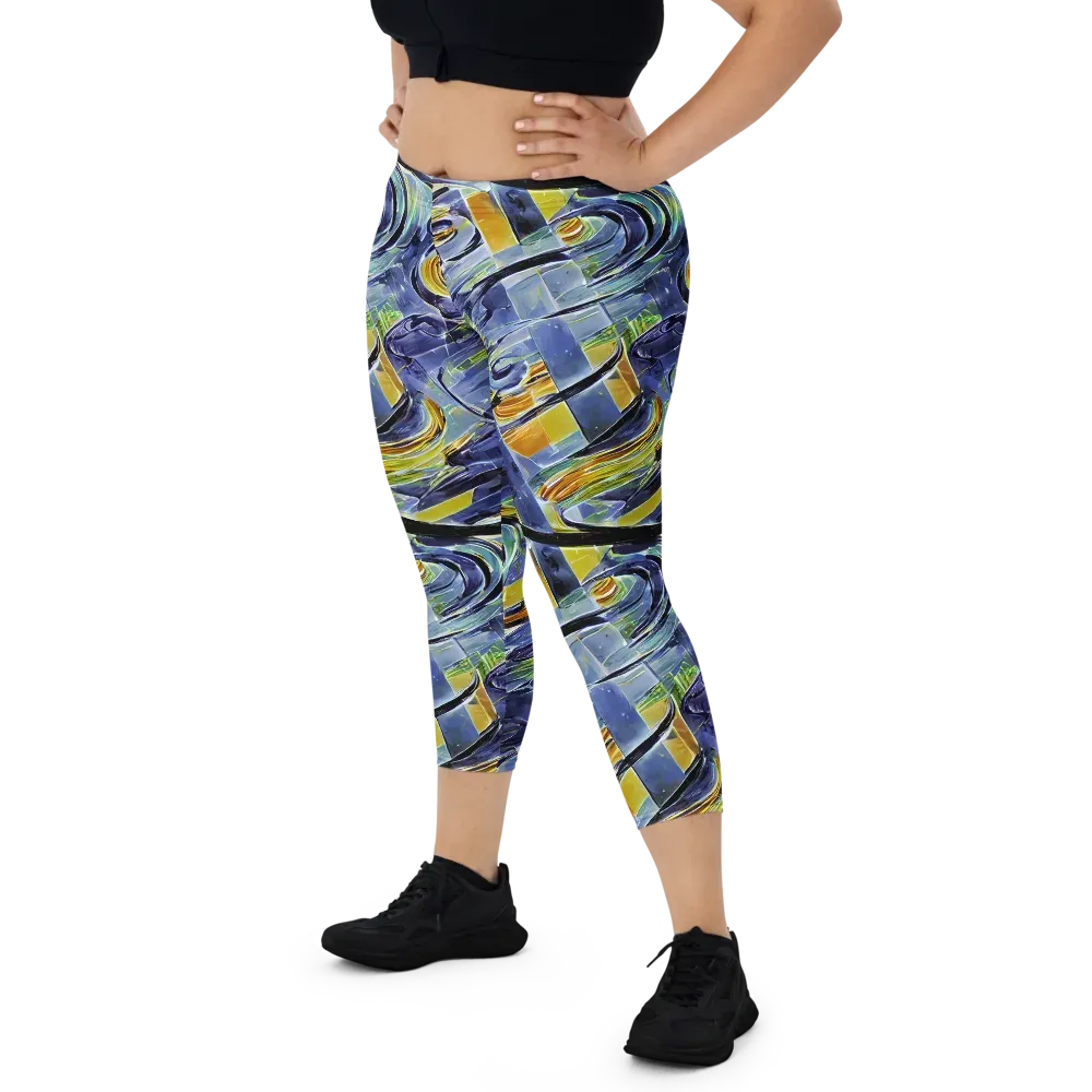 Blue Mercury on Capri Leggings — Front