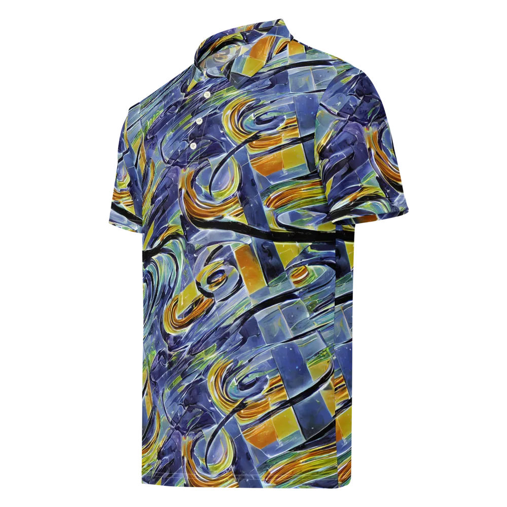 Blue Mercury on Men's Slim Fit Polo Shirt — Left Front