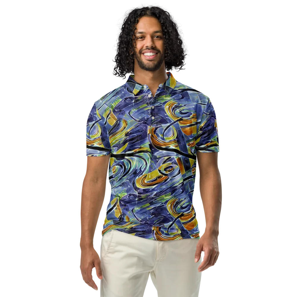 Blue Mercury on Men's Slim Fit Polo Shirt — Front