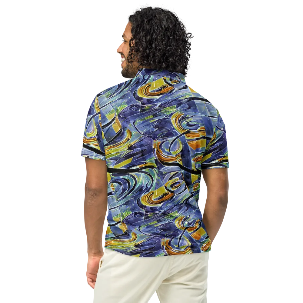 Blue Mercury on Men's Slim Fit Polo Shirt — Back