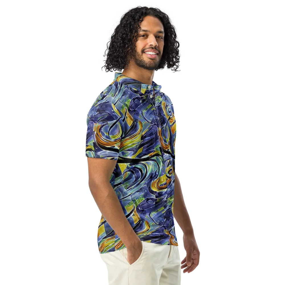 Blue Mercury on Men's Slim Fit Polo Shirt — Right Front