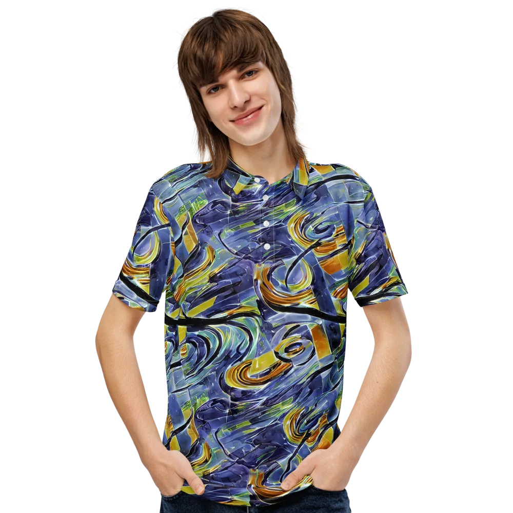 Blue Mercury on Men's Slim Fit Polo Shirt — Front