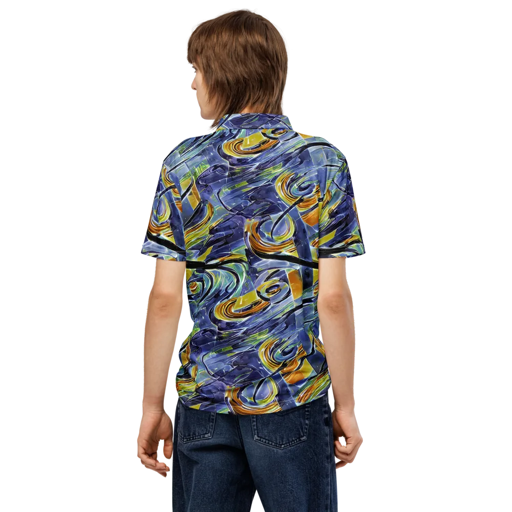 Blue Mercury on Men's Slim Fit Polo Shirt — Back