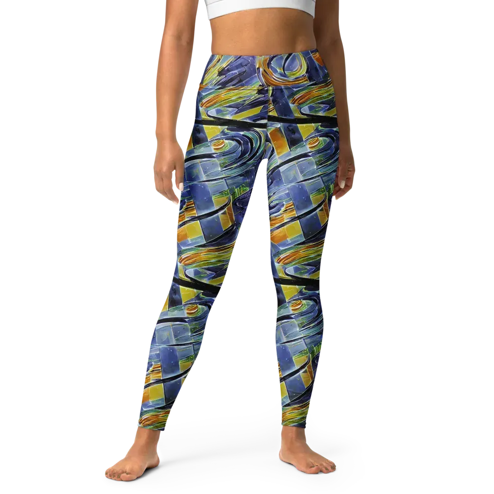 Blue Mercury on Yoga Leggings — Front