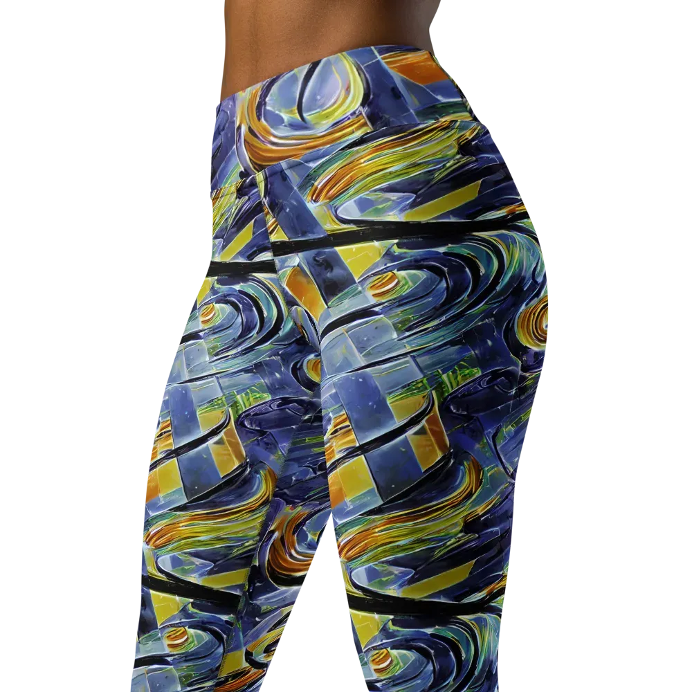 Blue Mercury on Yoga Leggings — Left Front