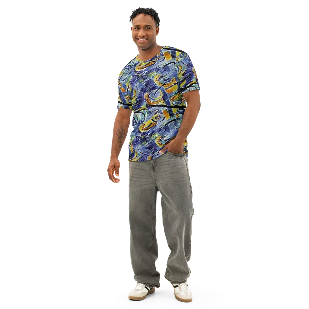 Blue Mercury on Men's Cotton Crew Neck T-Shirt — Front