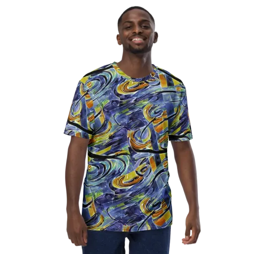 Blue Mercury on a Men's Crew Neck T-Shirt