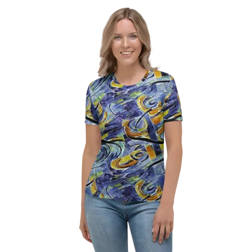 Blue Mercury on a Women's Crew Neck T-Shirt