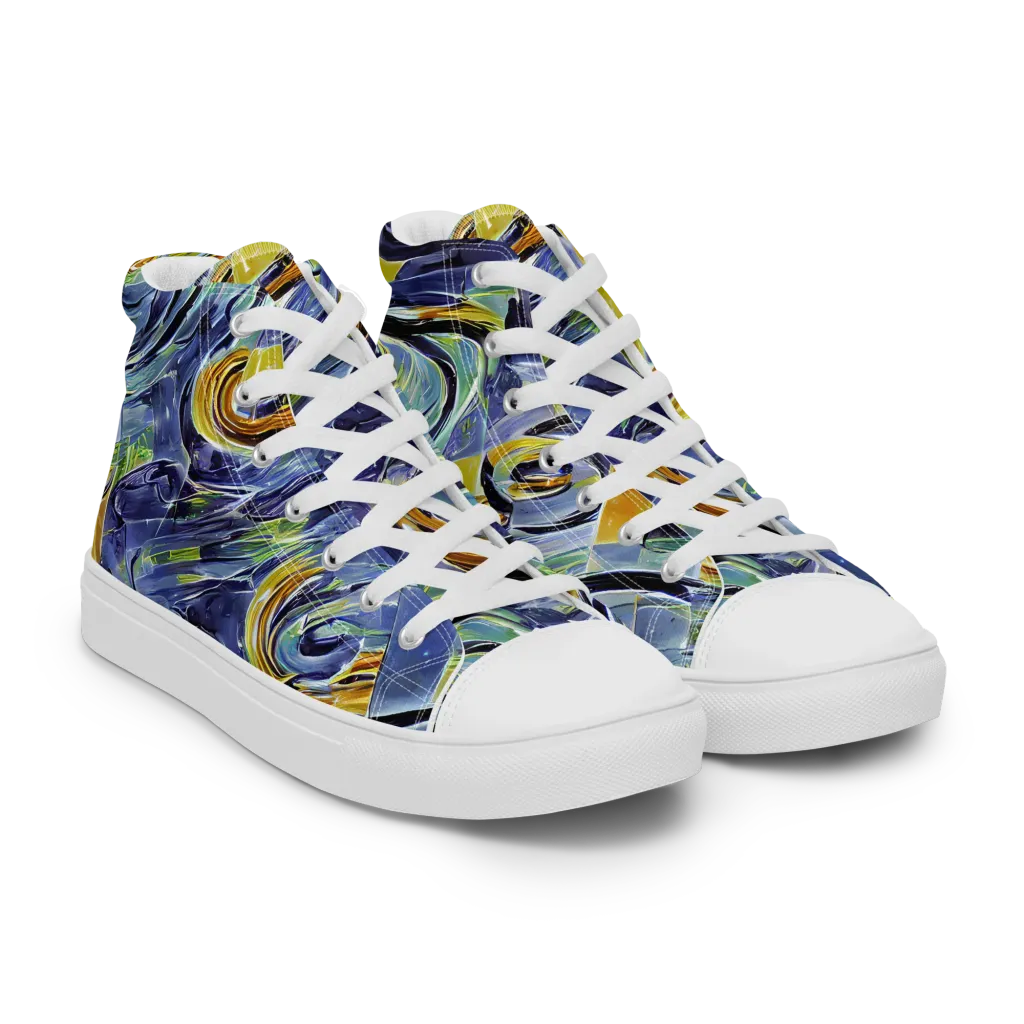 Blue Mercury on Women's High Top Canvas Shoes — Right Front
