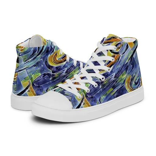Blue Mercury on a Women's High Top Canvas Shoes