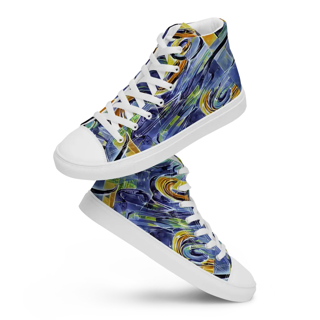 Blue Mercury on Women's High Top Canvas Shoes — Front