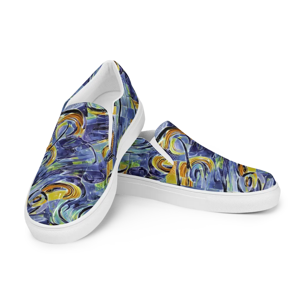 Blue Mercury on Men's Slip-On Canvas Shoes — Left Front