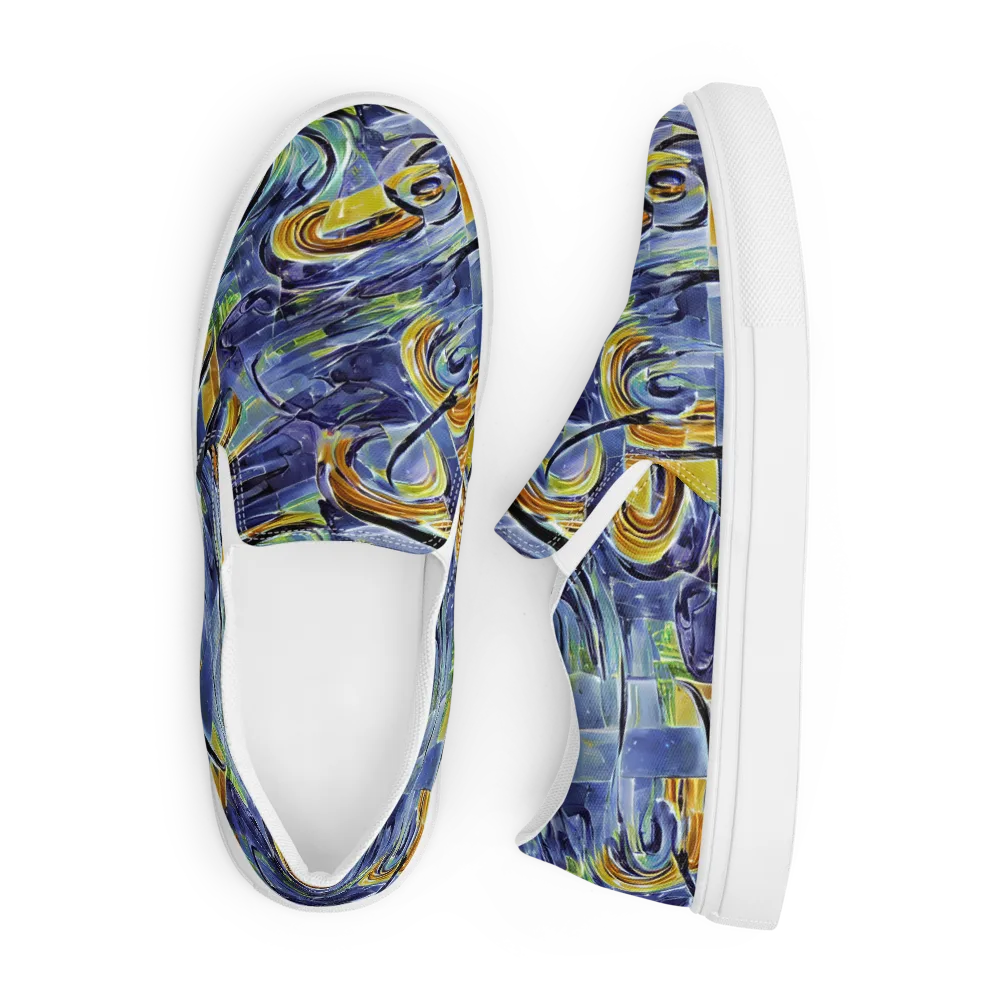 Blue Mercury on Men's Slip-On Canvas Shoes — Front