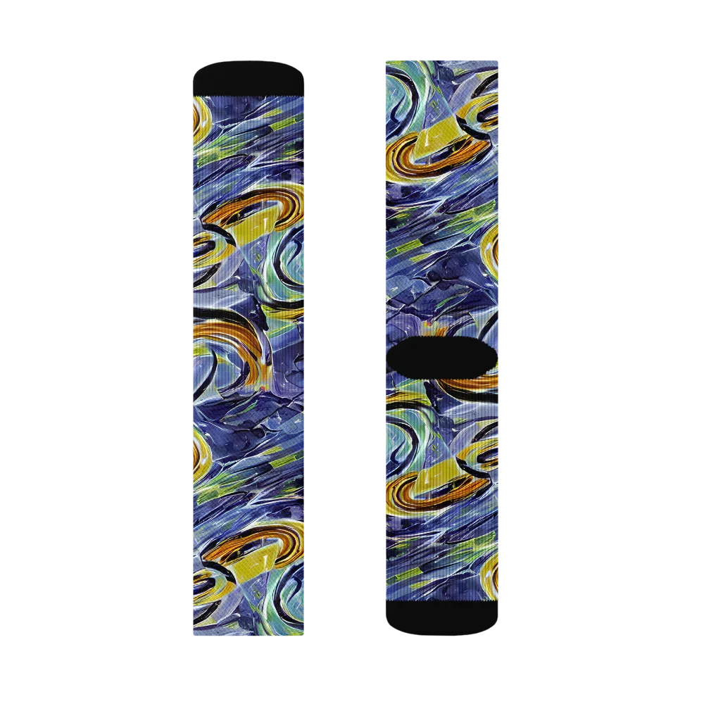 Blue Mercury on Socks — Right Sock