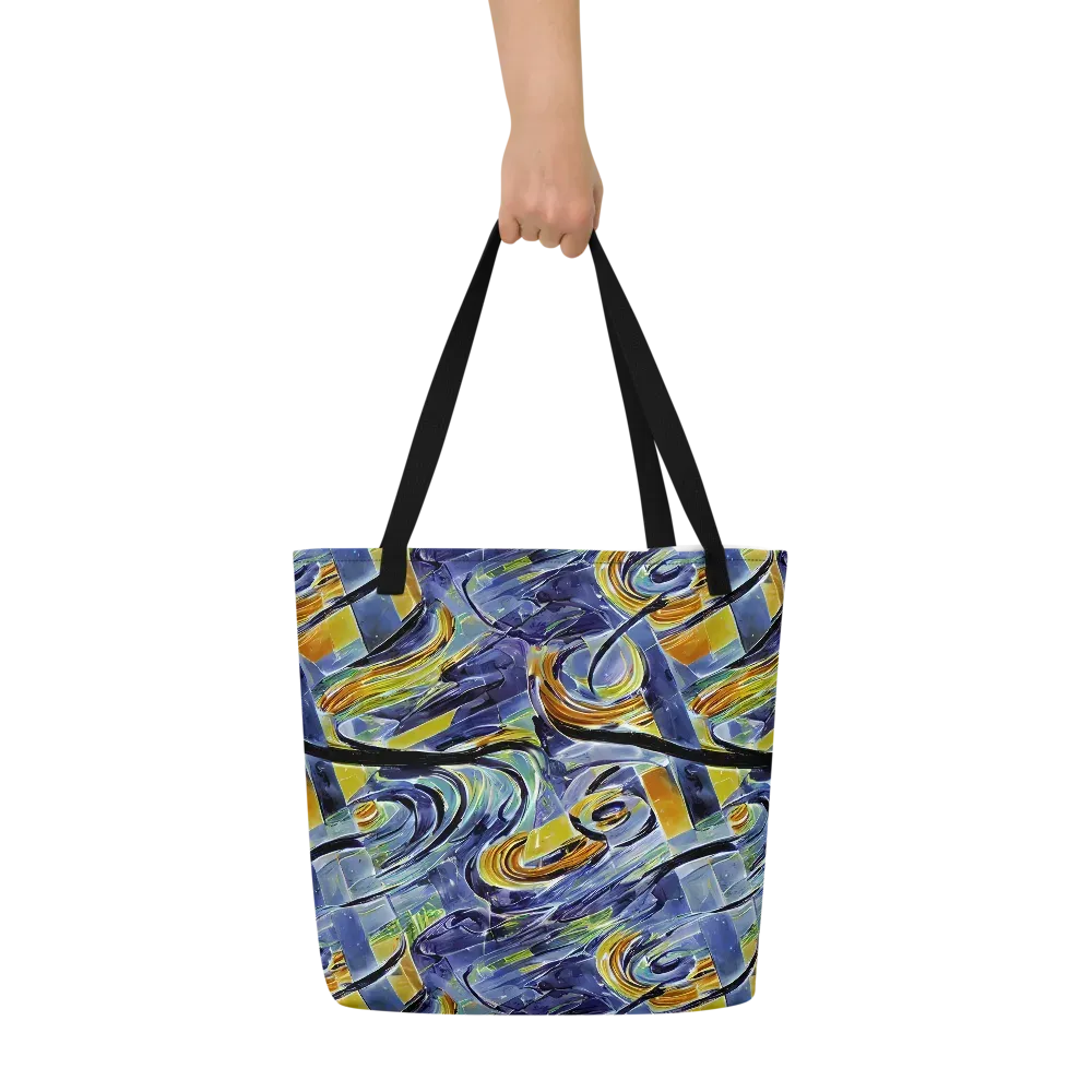 Blue Mercury on Large Tote Bag W/ Pocket — Front