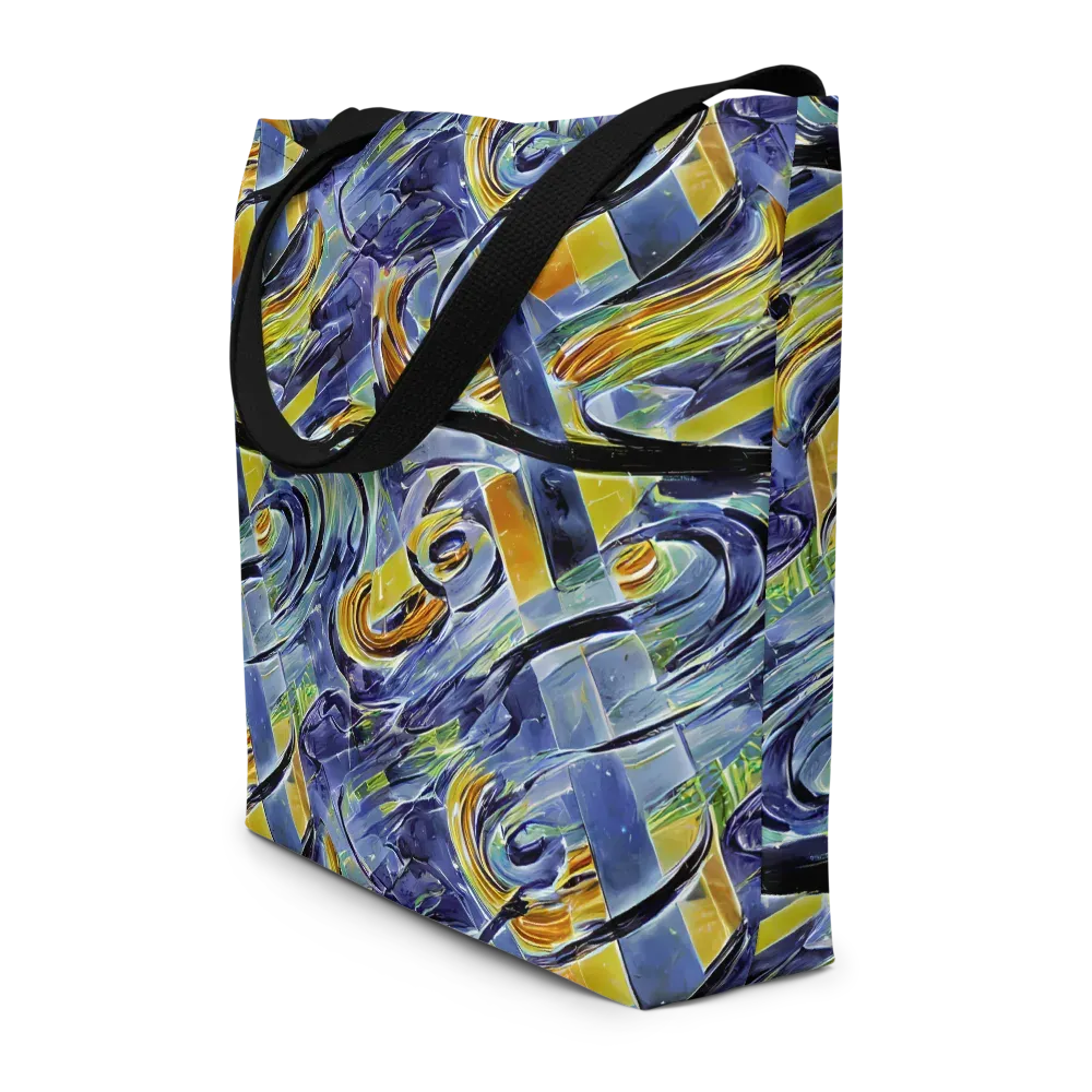 Blue Mercury on Large Tote Bag W/ Pocket — Front