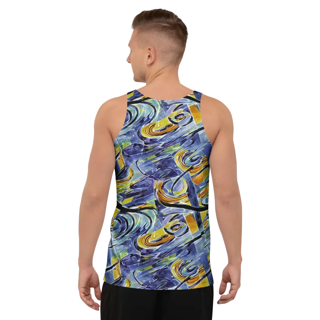 Blue Mercury on Men's Tank Top — Back