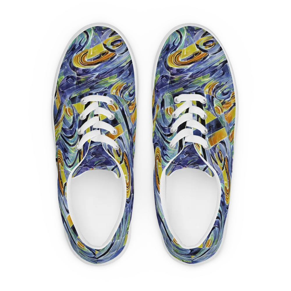 Blue Mercury on Men's Lace-Up Canvas Shoes — Front