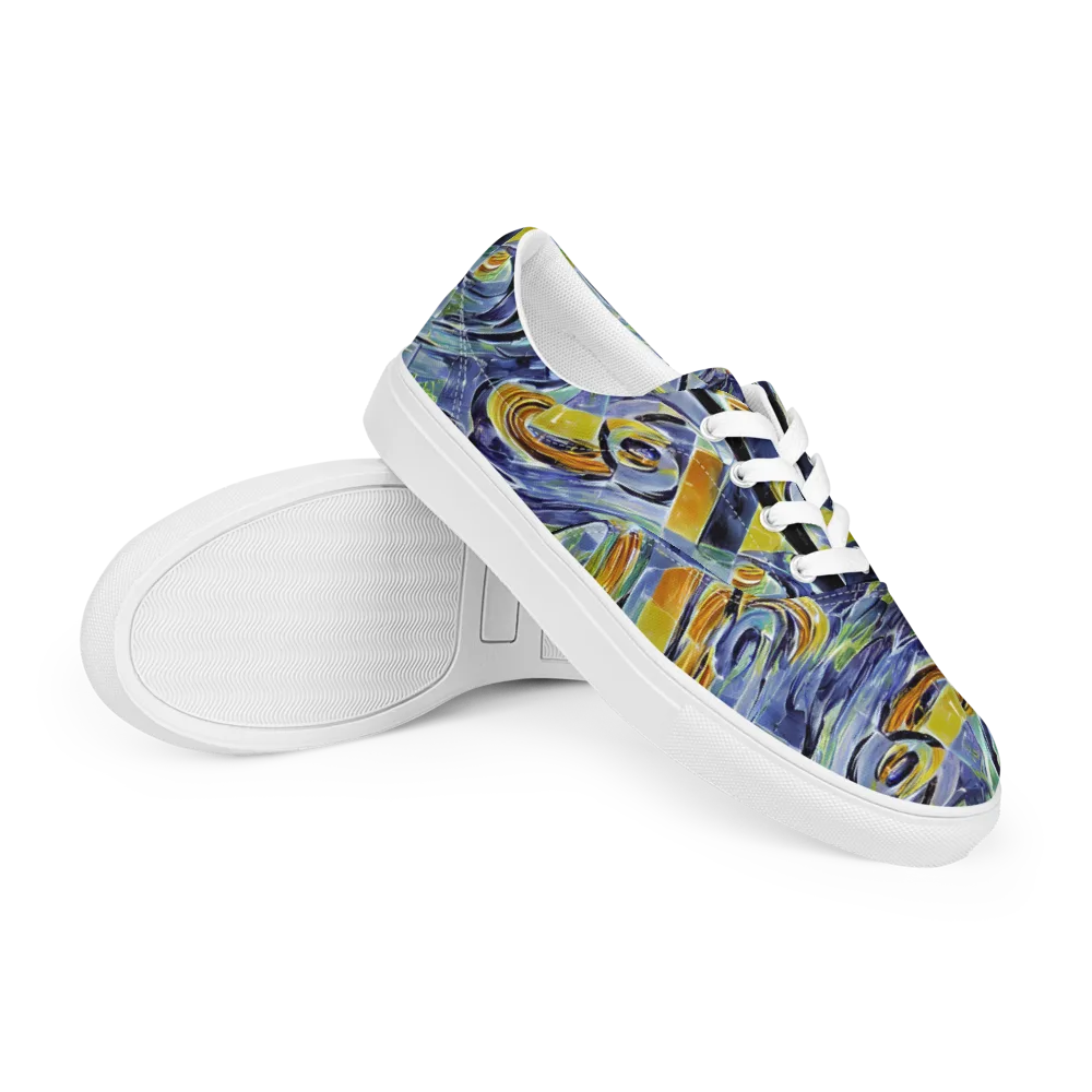 Blue Mercury on Men's Lace-Up Canvas Shoes — Right Front