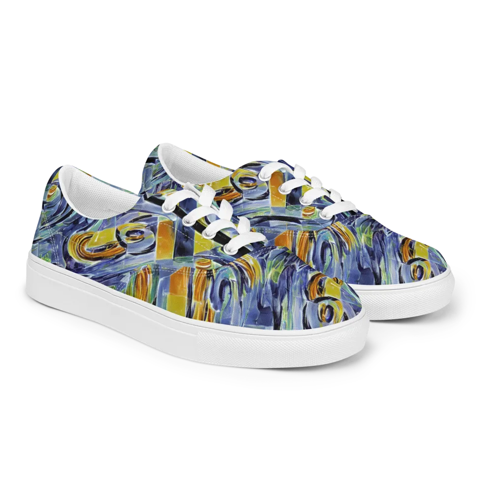 Blue Mercury on Men's Lace-Up Canvas Shoes — Right Front