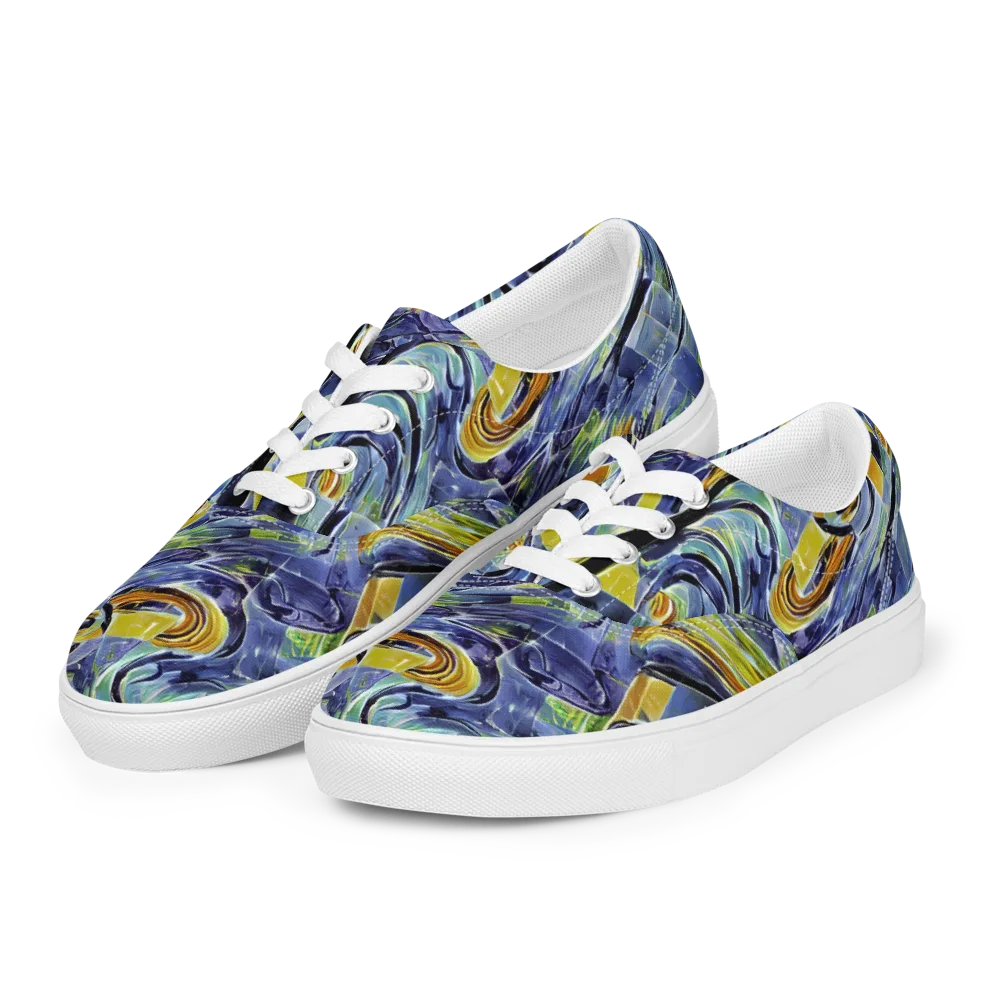 Blue Mercury on Men's Lace-Up Canvas Shoes — Left Front