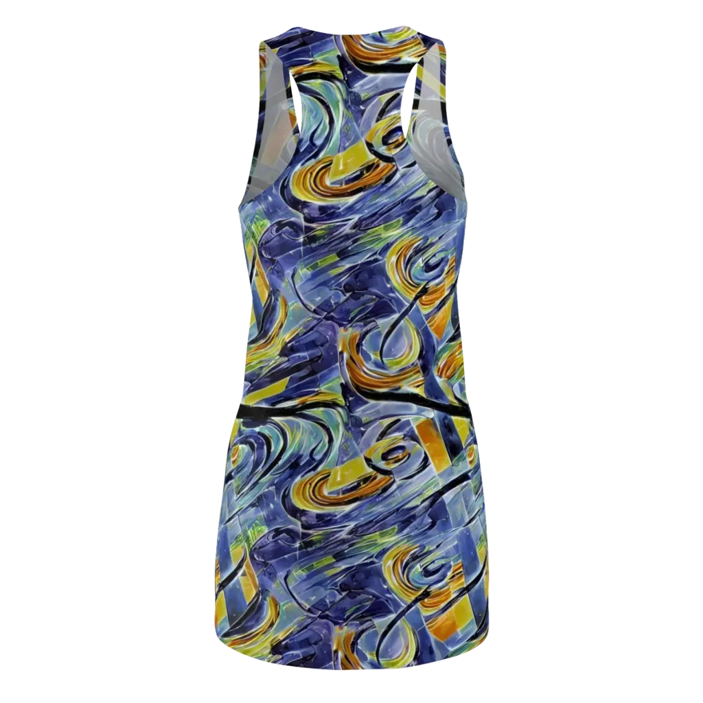 Blue Mercury on Racerback Dress — Back