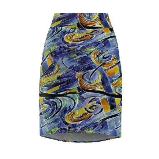 Blue Mercury on a Pencil Skirt