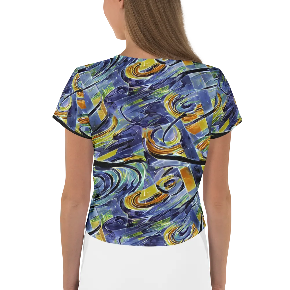 Blue Mercury on Crop Tee — Back