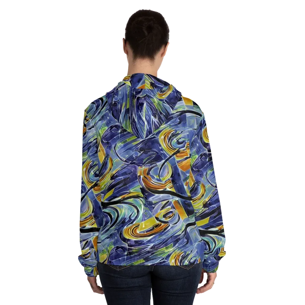 Blue Mercury on Women's Full-Zip Hoodie — Back On Person