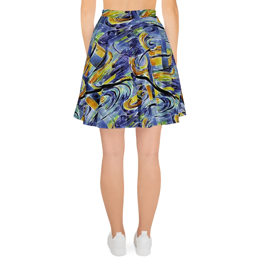 Blue Mercury on Skater Skirt — Back