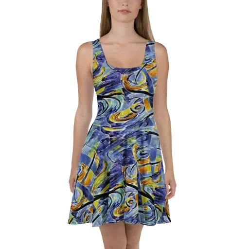 Blue Mercury on a Skater Dress
