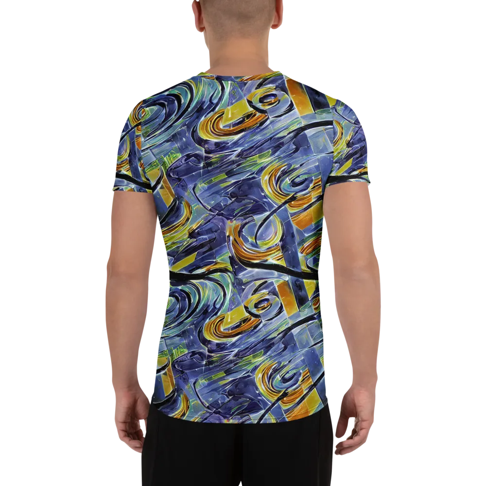 Blue Mercury on Men's Athletic T-Shirt — Back