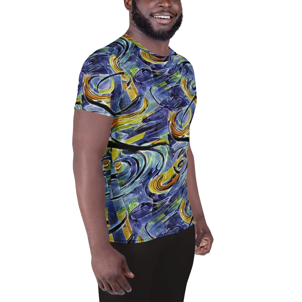 Blue Mercury on Men's Athletic T-Shirt — Right