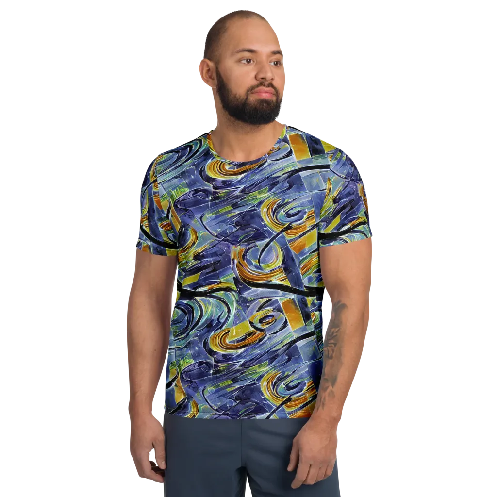 Blue Mercury on Men's Athletic T-Shirt — Front