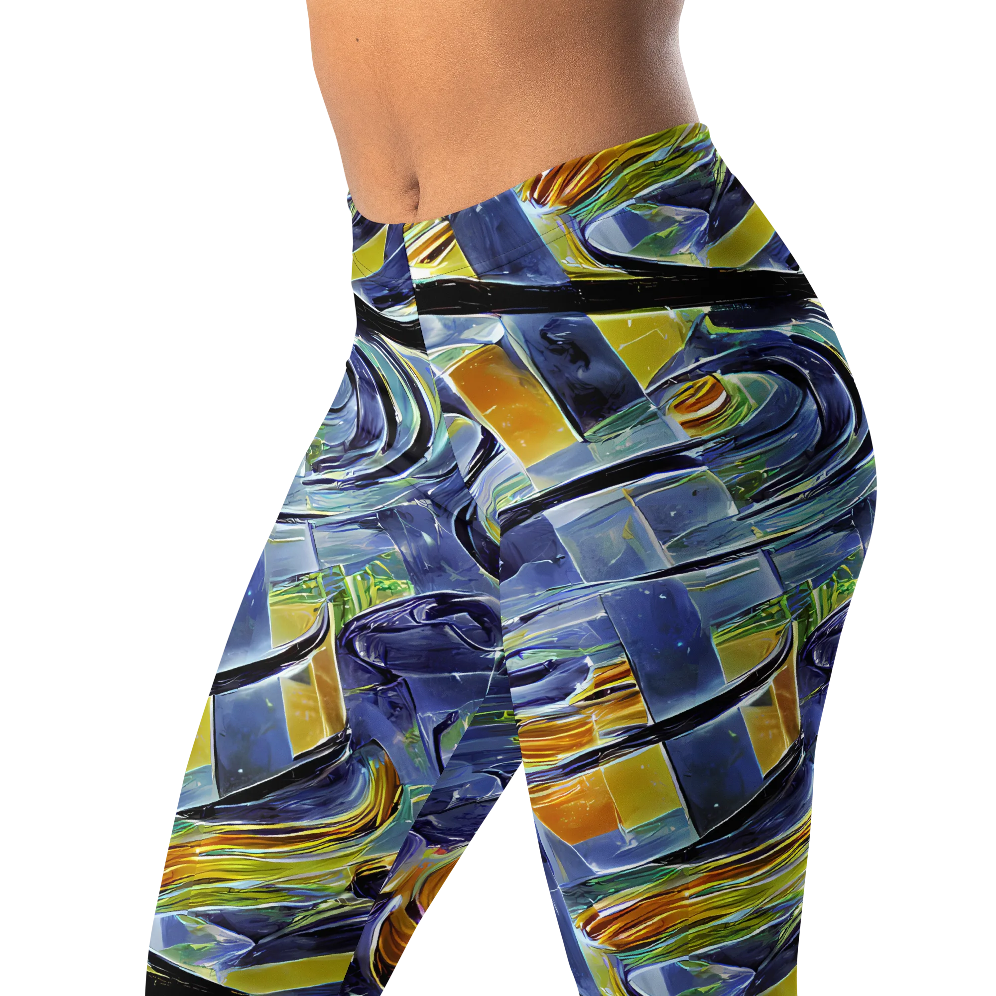 Blue Mercury on Leggings — Left Front