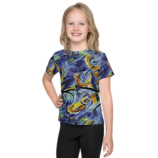 Blue Mercury on a Kids Crew Neck T-Shirt