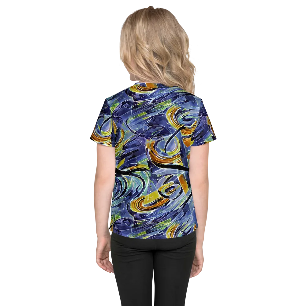 Blue Mercury on Kids Crew Neck T-Shirt — Back