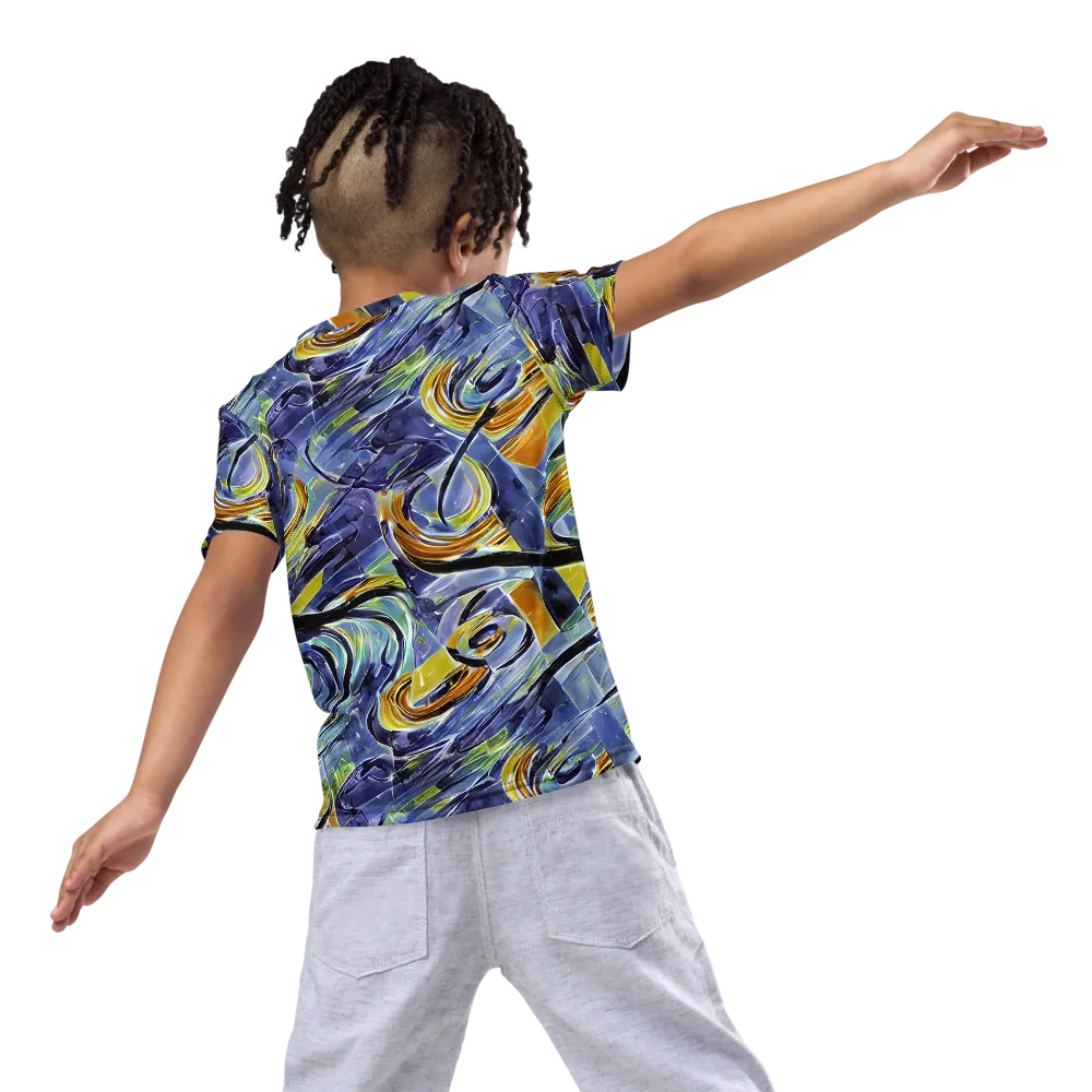 Blue Mercury on Kids Crew Neck T-Shirt — Back