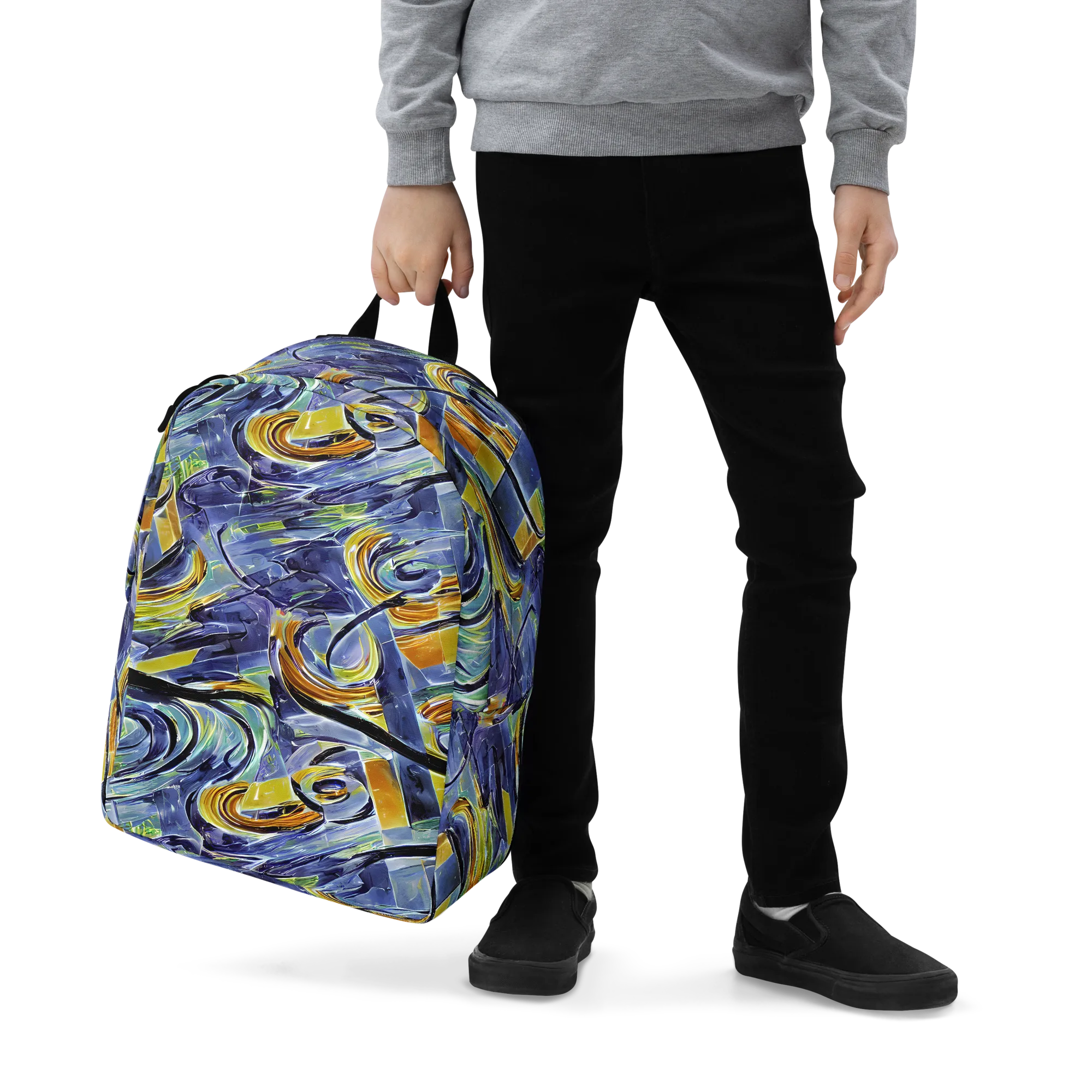 Blue Mercury on Minimalist Backpack — Zoomed-in
