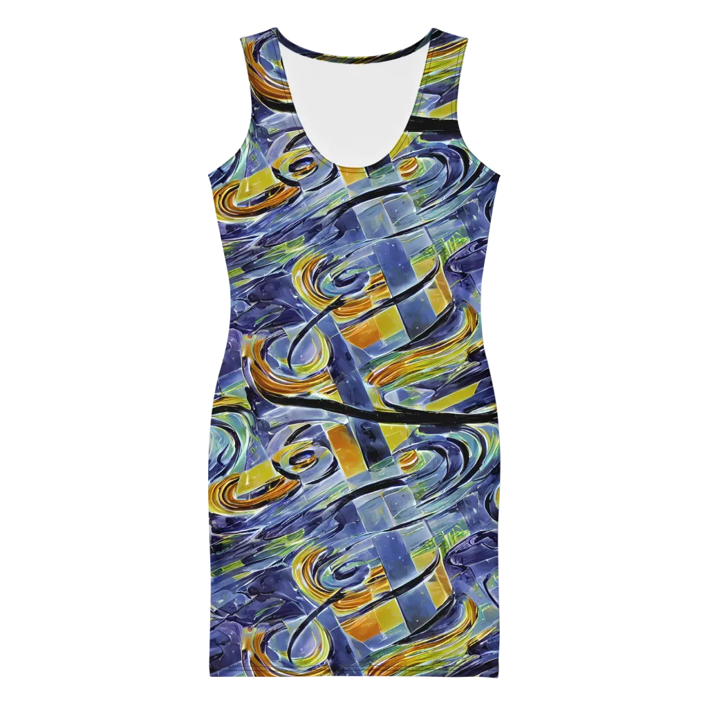 Blue Mercury on Bodycon Dress — Front