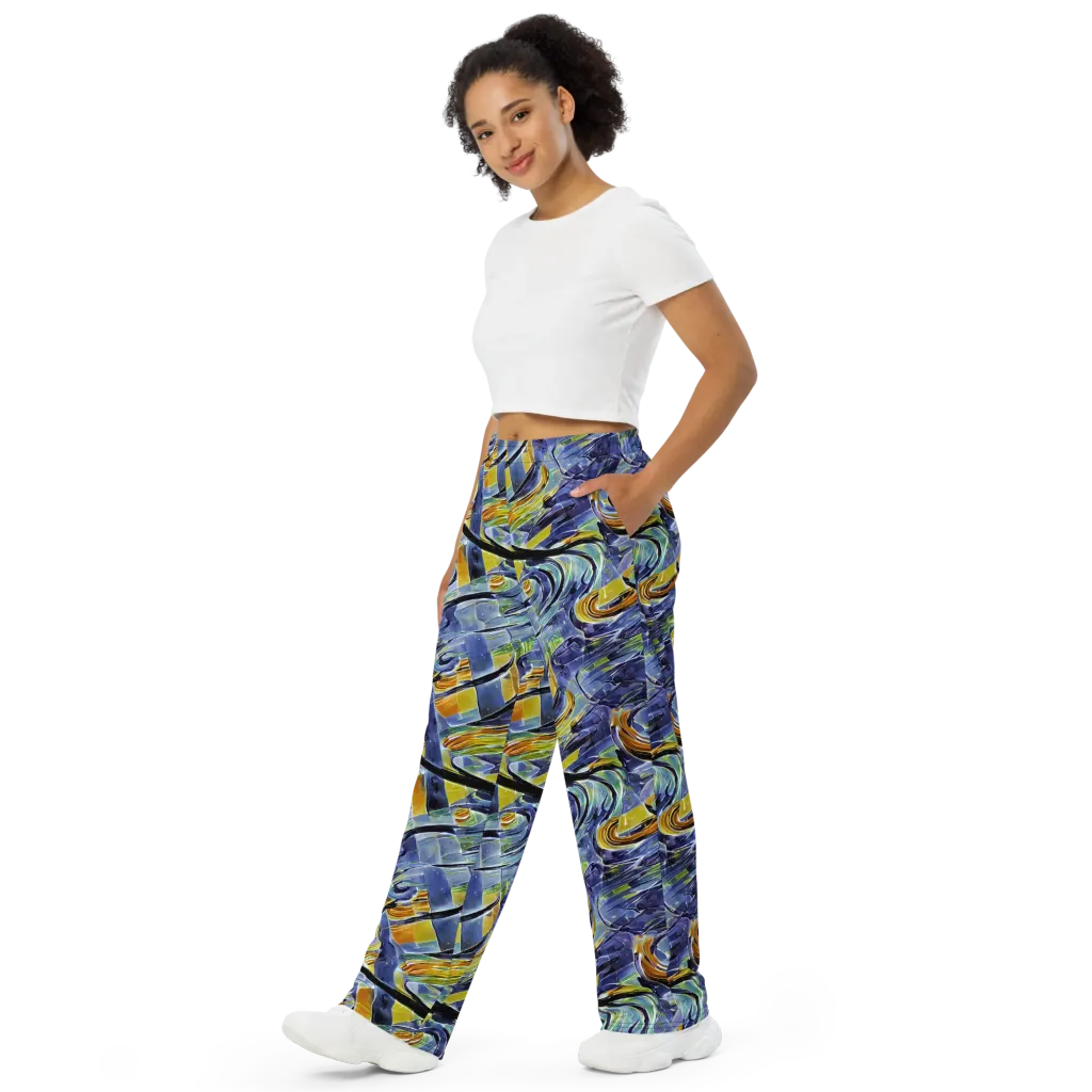 Blue Mercury on Wide-Leg Pants — Left Front