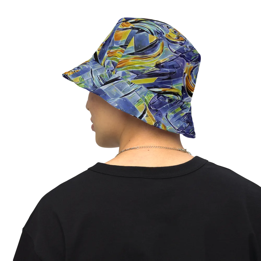 Blue Mercury on Reversible Bucket Hat — Back Inside