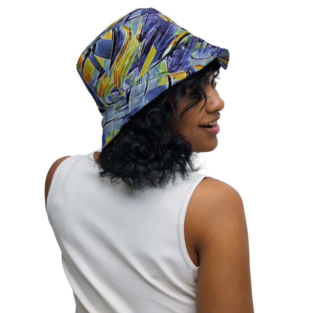 Blue Mercury on Reversible Bucket Hat — Right Outside