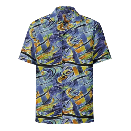 Blue Mercury on a Button Shirt